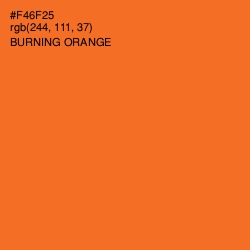 #F46F25 - Burning Orange Color Image